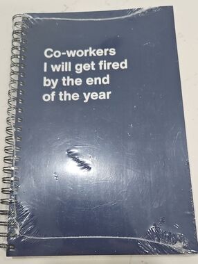Co-workers I Will Get Fired by the End of the Year Spiral Notebook - Blue